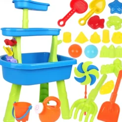 Water Table for Toddler 3-5 1-3 - Outdoor Kids Water Table - Sand Sensory Table Beach Summer Toys Sandbox Activity Table Outdside Water Toys Splash Table Water Table for Girls 3-5 4-8 Pink