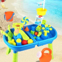 Water Table for Toddler 3-5 1-3 - Outdoor Kids Water Table - Sand Sensory Table Beach Summer Toys Sandbox Activity Table Outdside Water Toys Splash Table Water Table for Girls 3-5 4-8 Pink