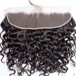 Water Wave Ear To Ear 13x4 HD Lace Frontal Closure 100% Unprocessed Brazilian Virgin Human Hair Lace Frontal Closure 150% Density Brazilian Remy Wet and Wavy Frontal Closures Natural Color