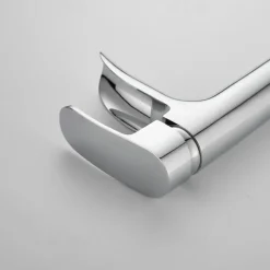 Waterfall Bathroom Sink Mixer Faucet Chrome, Tall Basin Mixer Taps Brass, Single Handle One Hole Tap with Hot and Cold Hose Deck Mounted Vessel Water Tap