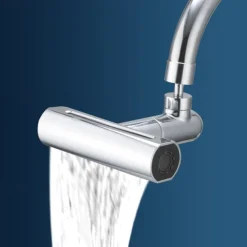 Waterfall Faucet accessory, Waterfall Kitchen Tap Universal Bathroom Kitchen Faucet Multi Function 4 in 1 360 Swiveling Sprayer Head Filter