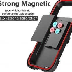 Waterproof Bike Phone Mount Cell Phone Holder for Motorcycle - Bike Handlebars 360 Adjustable Universal Motorcycle Phone Mount Bike Phone Holder with TPU Touch-Screen