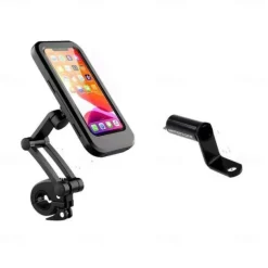 Waterproof Bike Phone Mount Cell Phone Holder for Motorcycle - Bike Handlebars 360 Adjustable Universal Motorcycle Phone Mount Bike Phone Holder with TPU Touch-Screen