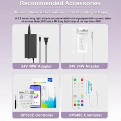 Waterproof COB LED Strip Light, RGB Intelligent IC Strip 16ft 5M DC24V Flexible LED Tape Light WS2811 Addressable RGB Ribbon Suitable Party/Home DIY Lighting Projects (Excluding Power and Controller)