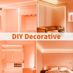 Waterproof Flexible LED Neon Strip Light with Power 12V Outdoor Silicone Rope 5 m 16.4 ft 600 SMD Pool Light Strip Suitable for Signature Bar Home Kitchen Bedroom Party Christmas Decorations