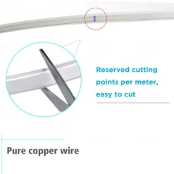 Waterproof LED Neon Tube 30M 25M 20M 15M 10M 5M 3M 2M 1M AC 220V-240V SMD 2835 Flexible Neon Strip Single Color for Outdoor Decorative Lighting