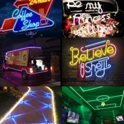 Waterproof LED Neon Tube 30M 25M 20M 15M 10M 5M 3M 2M 1M AC 220V-240V SMD 2835 Flexible Neon Strip Single Color for Outdoor Decorative Lighting