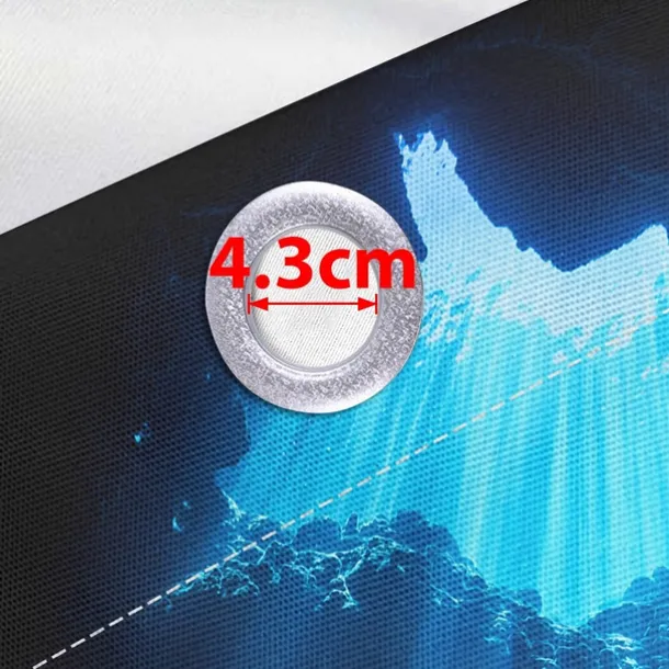 Waterproof Outdoor Curtain Privacy, Sliding Patio Curtain Drapes, Pergola Curtains Grommet 3D Ocean Cave Landscape For Gazebo, Balcony, Porch, Party, 1 Panel