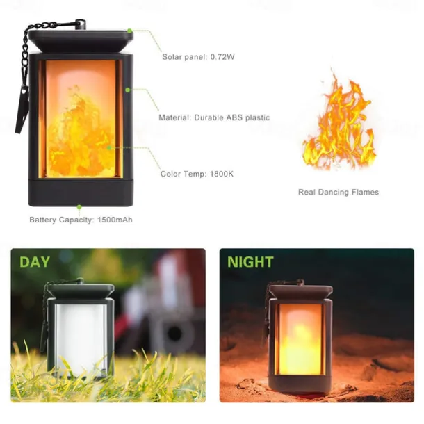 Waterproof Solar Garden Light Flame Torch Flickering Lamp Outdoor Lantern Landscape Yard Path Decorate Atmosphere Lighting