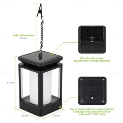 Waterproof Solar Garden Light Flame Torch Flickering Lamp Outdoor Lantern Landscape Yard Path Decorate Atmosphere Lighting