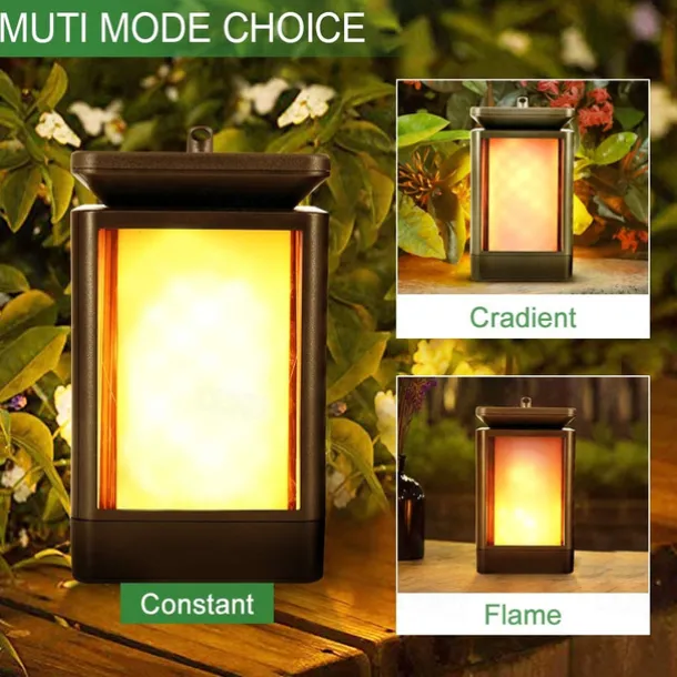 Waterproof Solar Garden Light Flame Torch Flickering Lamp Outdoor Lantern Landscape Yard Path Decorate Atmosphere Lighting