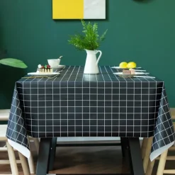 Waterproof Tablecloth Vinyl Table Cloth Spring Tablecloth Wipe Clean Outdoor Table Cover Oilcloth for Picnic,Wedding,Dining,Easter