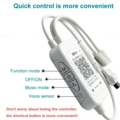 Waterproof Woven LED Strip Light WS2811 RGBIC Woven Silicone Neon Addressable Dream Color USB LED Light Strip with 15mm 360 Degree Illumination 2.4G Wireless Bluetooth Music APP Multi-channel Control Flexible Dreamy Color Rope Light