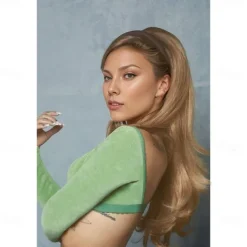 Wavy Asymmetrical Wig Long Brown Synthetic Hair Women's Fashionable Design Soft Natural Brown