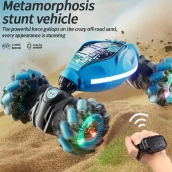 4WD Gesture Sensor Toy Car Double-Side Rotation Off-Road Vehicle360 Flip With Light And Music Birthday Toy Car Hand Controlled RC Car Festival Thanksgiving Gift