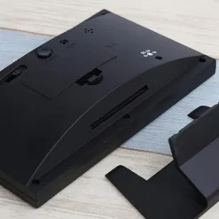 Weather Clock With Time Date Week Temperature Humidity Display Weather Forecast Function With Voice-activated Backlight Function 15.6X4X9.6CM/6.1*3.7*1.5in