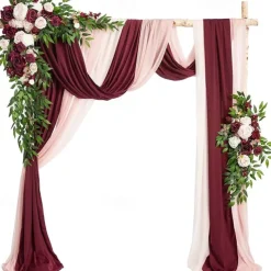 Wedding Arch Floral Simulation Flower Set with Five Pieces Manmade Plaque Flower Decoration Flower Arrangement