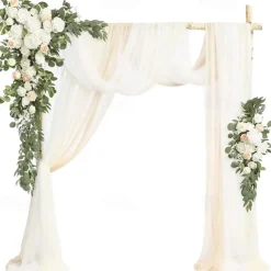 Wedding Arch Floral Simulation Flower Set with Five Pieces Manmade Plaque Flower Decoration Flower Arrangement