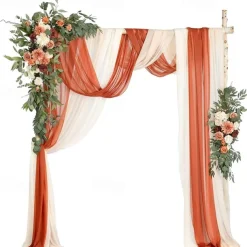 Wedding Arch Floral Simulation Flower Set with Five Pieces Manmade Plaque Flower Decoration Flower Arrangement