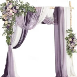 Wedding Arch Floral Simulation Flower Set with Five Pieces Manmade Plaque Flower Decoration Flower Arrangement