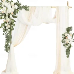 Wedding Arch Floral Simulation Flower Set with Five Pieces Manmade Plaque Flower Decoration Flower Arrangement