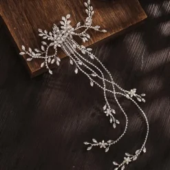 Wedding Hair Accessories for Kids Flower Girl Hair Accessory Princess Headpiece White Flower Headband Pearl for Girl and Flower Girls Cute Bridal Wedding Hair Band Women's Fashion Headbands