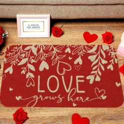 Wedding Heart Doormat Kitchen Mat Floor Mat Non-Slip Area Rug Oil Proof Rug Indoor Outdoor Mat Bedroom Decor Bathroom Mat Entrance Rug