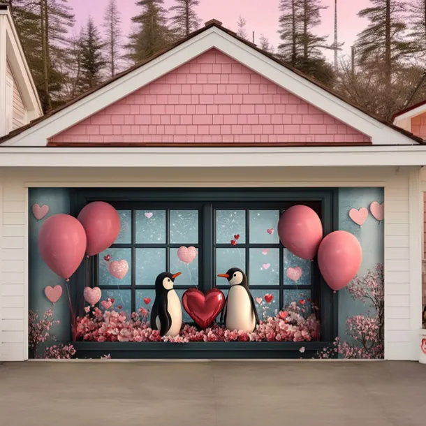 Wedding Outdoor Decorations Garage Door Cover Banner Large Backdrop Decoration for Outdoor Garage Door Home Wall Decorations Event Party Parade