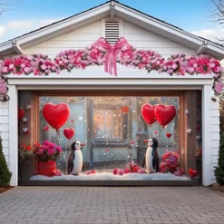 Wedding Outdoor Decorations Garage Door Cover Banner Large Backdrop Decoration for Outdoor Garage Door Home Wall Decorations Event Party Parade