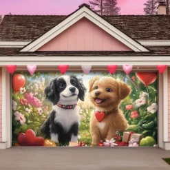 Wedding Outdoor Decorations Garage Door Cover Banner Large Backdrop Decoration for Outdoor Garage Door Home Wall Decorations Event Party Parade