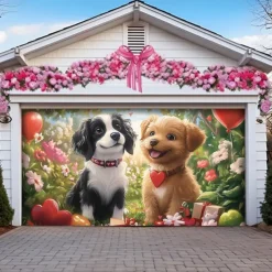 Wedding Outdoor Decorations Garage Door Cover Banner Large Backdrop Decoration for Outdoor Garage Door Home Wall Decorations Event Party Parade