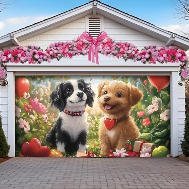 Wedding Outdoor Decorations Garage Door Cover Banner Large Backdrop Decoration for Outdoor Garage Door Home Wall Decorations Event Party Parade