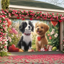 Wedding Outdoor Decorations Garage Door Cover Banner Large Backdrop Decoration for Outdoor Garage Door Home Wall Decorations Event Party Parade