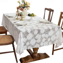 Wedding Tablecloths Elegant Design for Sophisticated Occasions Romantic Accents to Enhance the Atmosphere Perfect for Weddings, Receptions, and Banquets Durable, Stylish, and Easy to Maintain