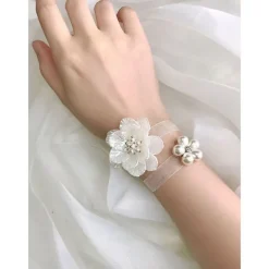 Wedding wrist flowers Wrist Corsages Wedding / Event / Party Fabrics Flower Style