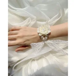 Wedding wrist flowers Wrist Corsages Wedding / Event / Party Fabrics Flower Style