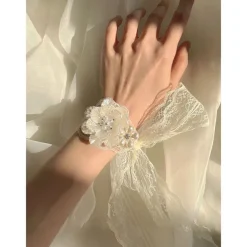 Wedding wrist flowers Wrist Corsages Wedding / Event / Party Fabrics Flower Style