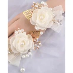 Wedding wrist flowers Wrist Corsages Wedding / Event / Party Fabrics Flower Style