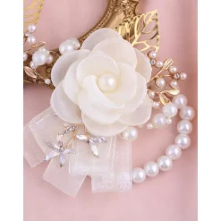 Wedding wrist flowers Wrist Corsages Wedding / Event / Party Fabrics Flower Style