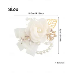 Wedding wrist flowers Wrist Corsages Wedding / Event / Party Fabrics Flower Style