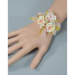 Wedding wrist flowers Wrist Corsages Wedding / Event / Party Fabrics Flower Style