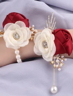 Wedding wrist flowers Wrist Corsages Wedding / Event / Party PVC (Polyvinylchlorid) Flower Style