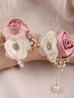 Wedding wrist flowers Wrist Corsages Wedding / Event / Party PVC (Polyvinylchlorid) Flower Style