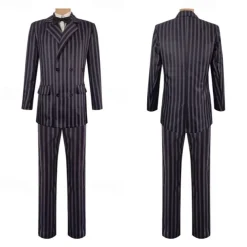 Wednesday Addams Addams family Gomez Addams Coat Blouse / Shirt Pants Gothic Movie Cosplay for Men's Adults' Masquerade
