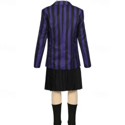 Wednesday Addams Addams family Nevermore Academy Enid Sinclair Costume School Uniform Fancy Dress Movie Cosplay for Girls' Kid's Halloween Carnival Performance Party