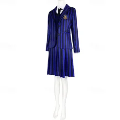 Wednesday Addams Addams family Nevermore Academy Costume School Uniform Fancy Dress Cosplay Movie Cosplay for Women's Adults' Halloween Carnival Performance Party