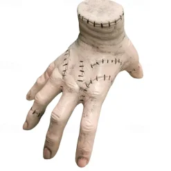 Wednesday Addams Addams family Thing Halloween Props Men's Women's Movie Cosplay Cosplay Thumbs Up Middle Finger Beige Accessory Set Masquerade World Book Day Costumes