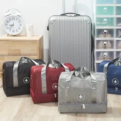 Weekender Bag Travel Duffel Bag with Shoe Compartment, Gym Bag with Wet Dry Separation for Women Men, Waterproof Luggage Bag with Wet-Dry Separation, Beach, Swimming & Fitness Organizer