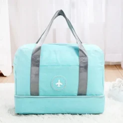 Weekender Bag Travel Duffel Bag with Shoe Compartment, Gym Bag with Wet Dry Separation for Women Men, Waterproof Luggage Bag with Wet-Dry Separation, Beach, Swimming & Fitness Organizer