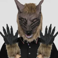 Werewolf Halloween Gloves Mask Halloween Props Funny Scary Costume Adults' Men's Women's Halloween Carnival Mardi Gras Easy Halloween Costumes Dress Up